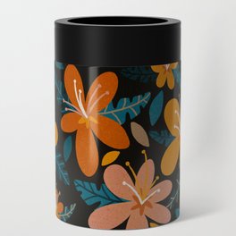 Tropical Holiday Florals – Orange Can Cooler