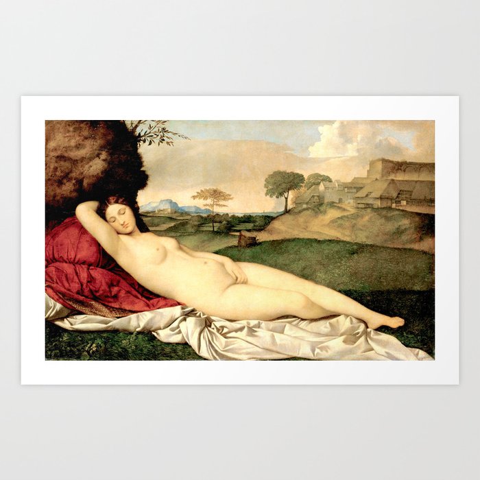 NUDE ART: Sleeping Venus by Giorgione Art Print