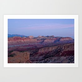 Nature's Paint - "The Reef", Sunset Point, Capitol Reef National Park, Utah, USA Art Print