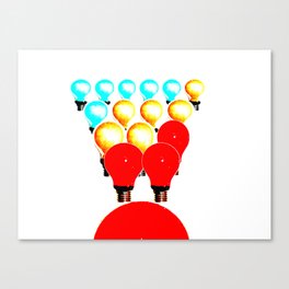 THE MARCH OF THE LIGHTBULBS Canvas Print