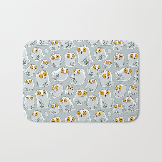 Snowy Owls. Bath Mat