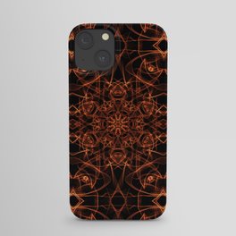 Liquid Light Series 14 ~ Orange Abstract Fractal Pattern iPhone Case