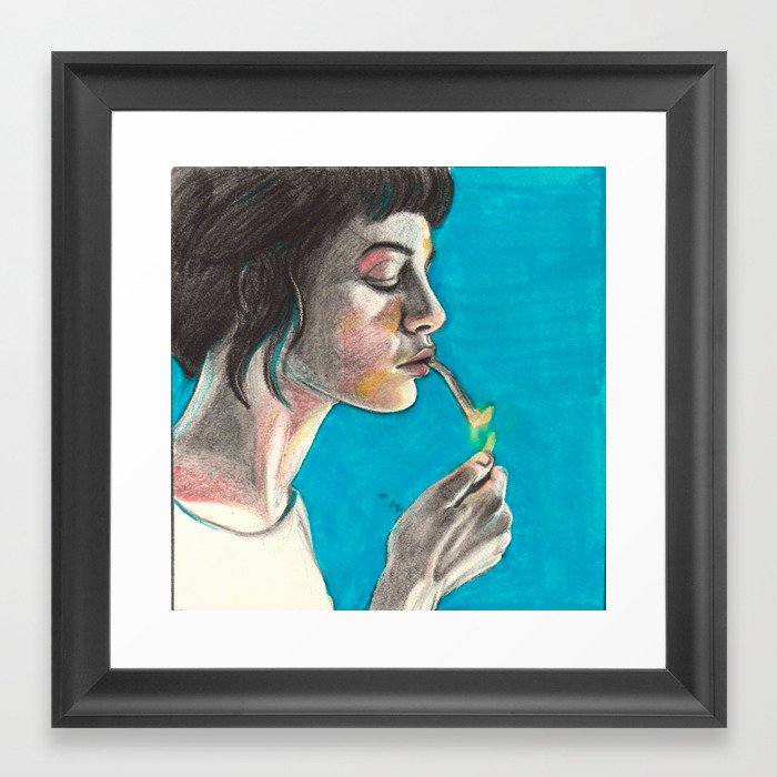 may the cigar help me forget Framed Art Print