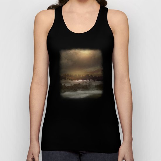 Magical sunset in winter Unisex Tank Top