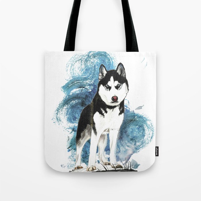 Siberian Husky Tote Bag