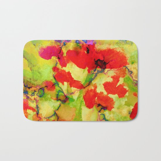 floral and textures Bath Mat
