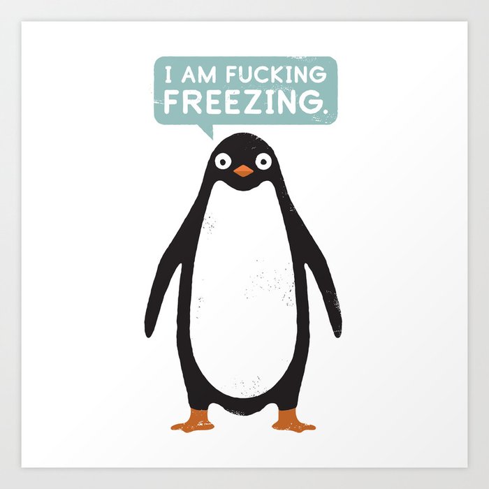 Talking Penguin Art Print