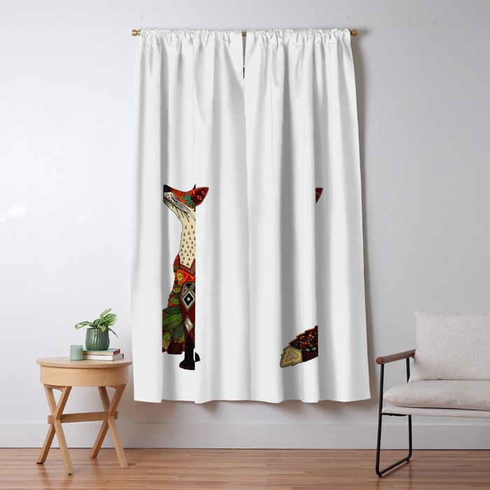 Fox Love Off White Blackout Curtain By Sharonturner Society6