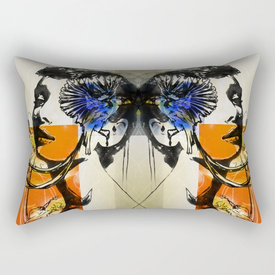Audrey with marguerite Rectangular Pillow