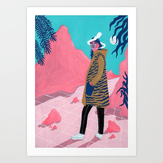 BETWEEN THE MOUNTAINS 2 Art Print
