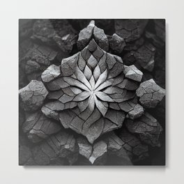 Magma flower 2 Metal Print | Stonepattern, Marmur, Darkmagma, Magma, Magneticflowers, Stonestar, Blackandwhie, Hanssolo, Darkdreams, Darkflowers 