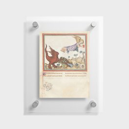 Medieval art angels and monsters Floating Acrylic Print
