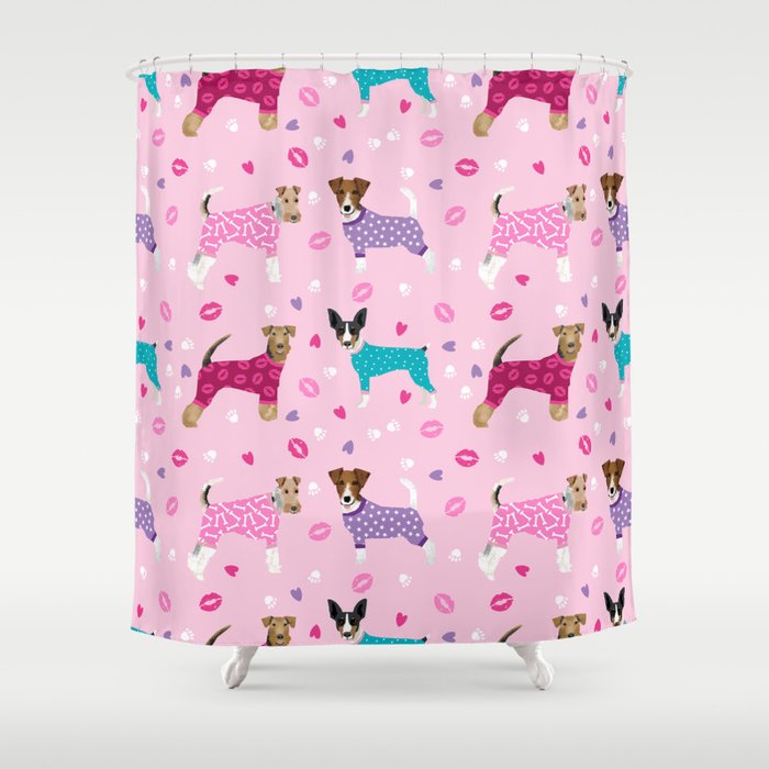Terriers fox terrier jack russell terrier dog breed art pattern