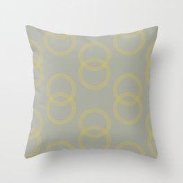Simply Infinity Link Mod Yellow on Retro Gray Throw Pillow