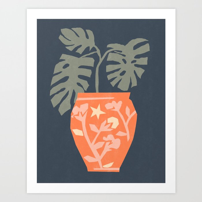 Composition with Monstera Art Print
