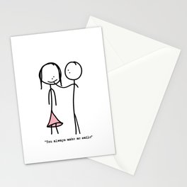You always make me smile Stationery Cards
