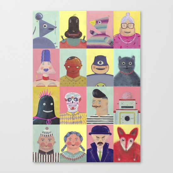 bobbies friends Canvas Print