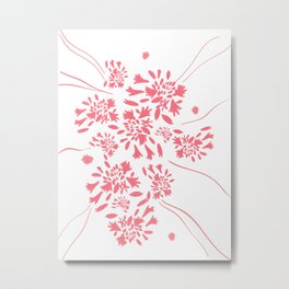 pink primavera Metal Print | Pattern, Acrylic, Pink, Flowers, Primavera, Digital, Pastel, Drawing 