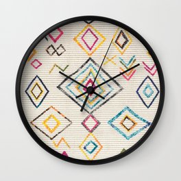 Oriental Moroccan Berber Rug Artwork 3 Wall Clock