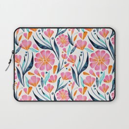 Sweet Florals – Pink & Teal Laptop Sleeve