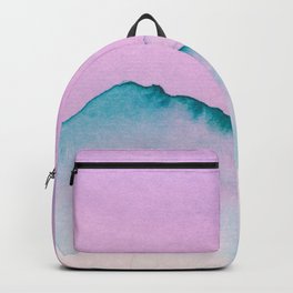 Blue Top Mountains In Pink Backpack