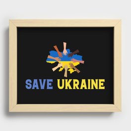 Save Ukraine Recessed Framed Print