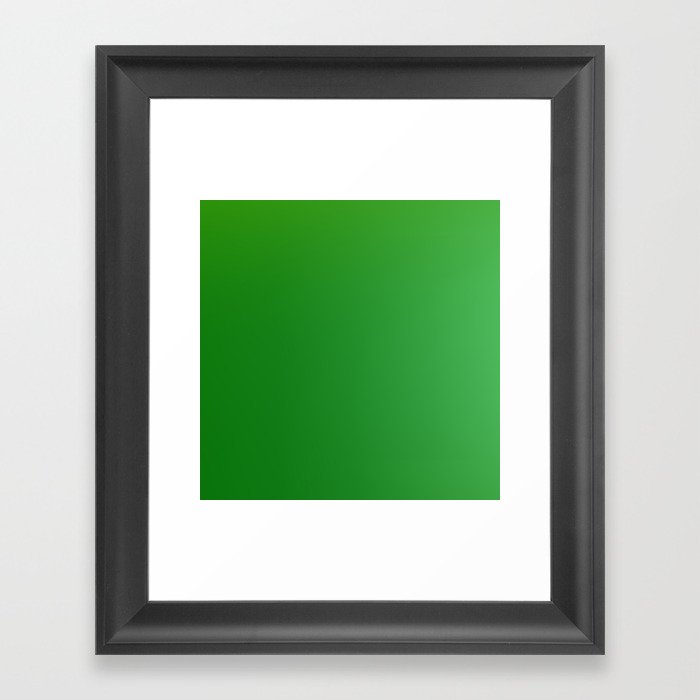 27  Green Gradient Background 220713 Minimalist Art Valourine Digital Design Framed Art Print