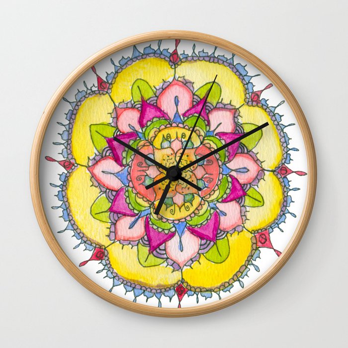 Ying & Yang Petal Mandala Wall Clock