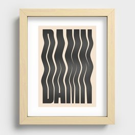 Damn - Wavy Typographic Poster Recessed Framed Print