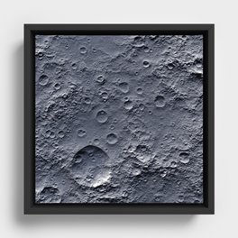 Moon Surface Framed Canvas