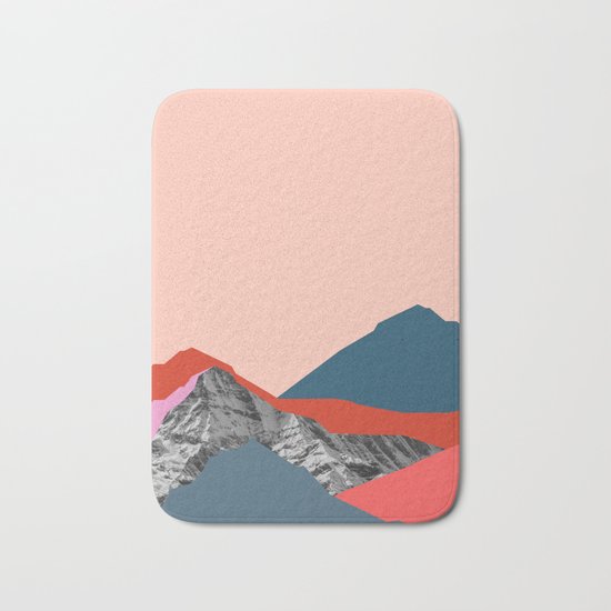 Graphic Mountains Bath Mat