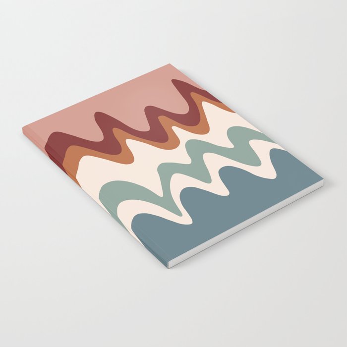 Wavy Stripes Abstract VIII Notebook