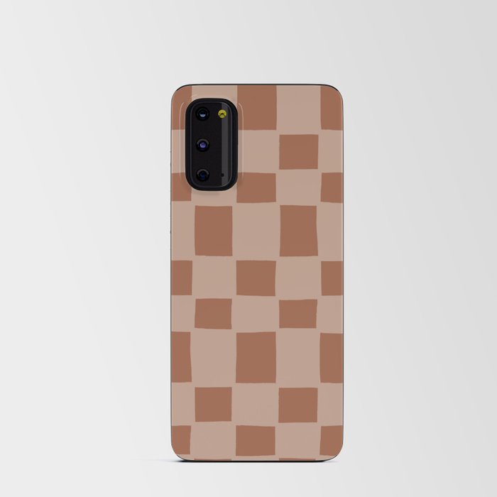 Tipsy checker in terracotta Android Card Case