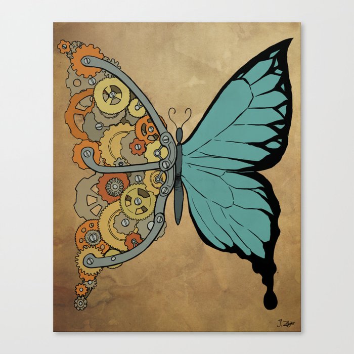 Steampunk Butterfly Canvas Print
