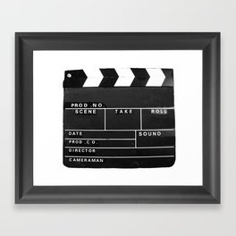 Film Movie Video production Clapper board Framed Art Print