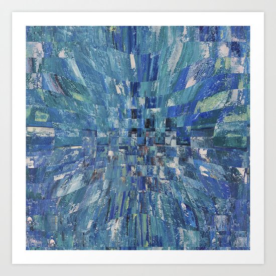 Abstract blue pattern 5 Art Print