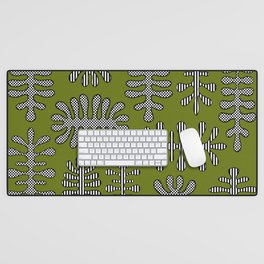 Inspired by Matisse seaweed vintage design Green Desk Mat