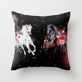 Mystical Horses  Throw Pillow