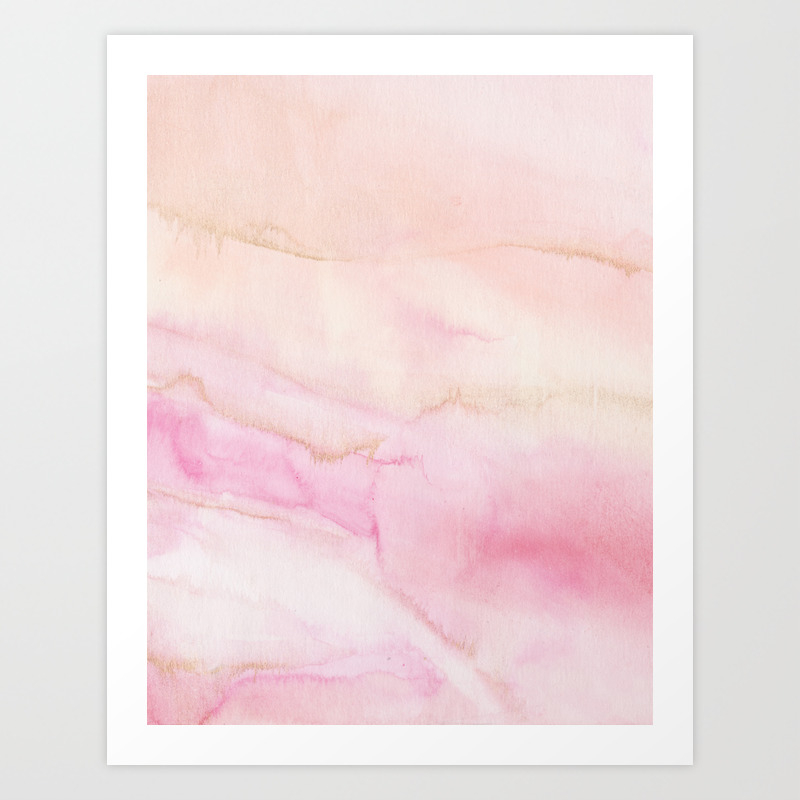 Blush Pink Gold Ink Texture I Art Print By Betterhome Society6 No need to register, buy now! blush pink gold ink texture i art print