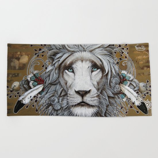 guerrier pacifique Beach Towel