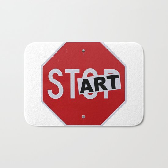 Stop Start Art Bath Mat