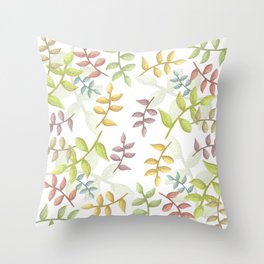 Colorful Leafs Throw Pillow