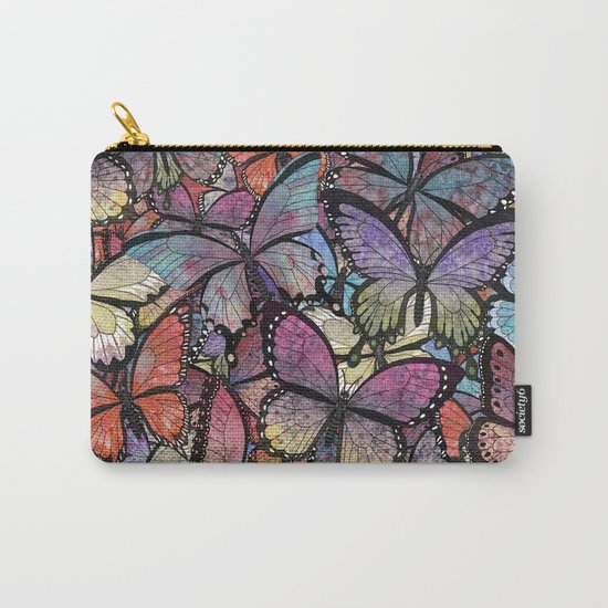 butterflies aflutter colorful version Carry-All Pouch