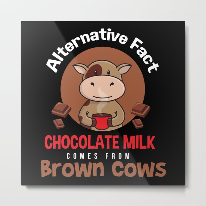 Chocolate Milk Brown Cows Chocolate Metal Print