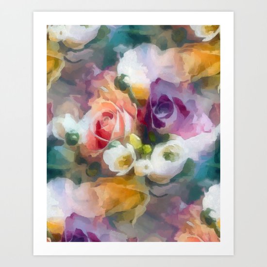 Fresh spring floral pattern Art Print