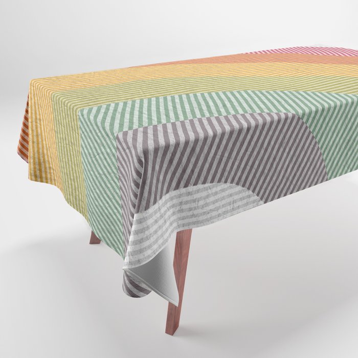 Line Rainbow  Tablecloth