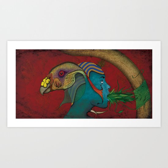 Siamese God Art Print