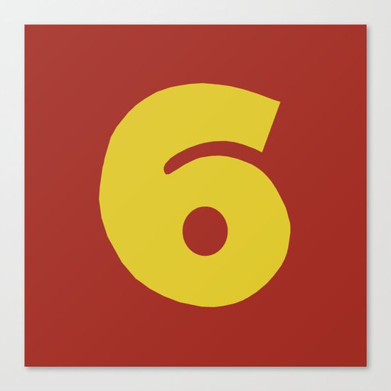 Number 6 Canvas Print