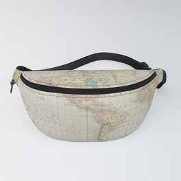 The World, Vintage Map Print from the Monarch Standard Atlas (1906) Fanny Pack