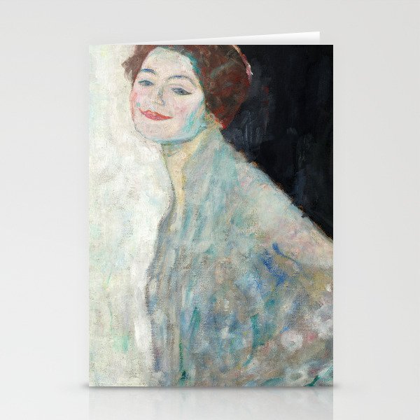 Lady in White, 1917-1918 by Gustav Klimt Stationery Cards